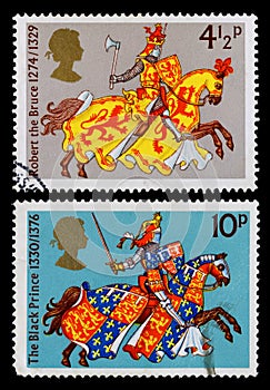 Britain Medievil Warrior Postage Stamp