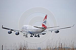 British Airways Boeing 747-400 Rear View