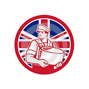 British Artisan Cheese Maker Union Jack Flag Icon