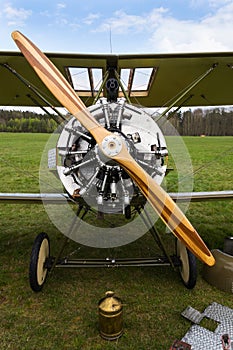 British biplane aircraft from First World War Sopwith Strutter replica