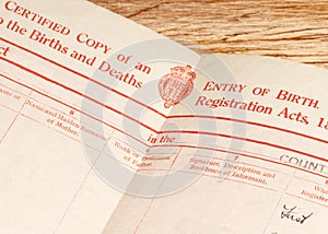 British birth certificate