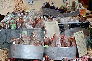 British charcuterie in the market