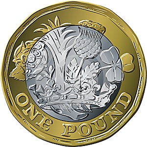 British coin one pound new 12-sided design