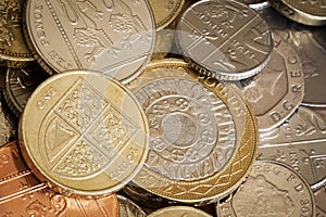 British Coins Full Frame Background
