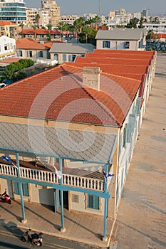 British colonial buildings of 1881. Larnaca, Cyprus