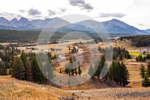 British Columbia autumn landscape viewed from above