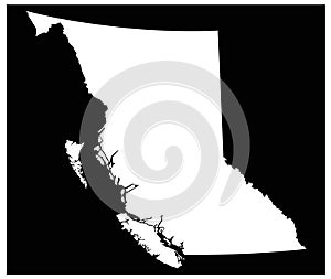 British Columbia map - westernmost province of Canada