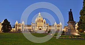 British Columbia Parliament Buildings at early dawn