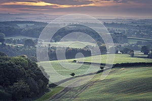 British Countryside Fields in Autumn