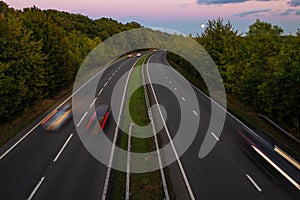 British dual carriageway road