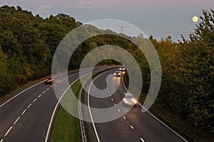 British dual carriageway road