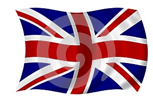 Sventolano la bandiera del Regno Unito bandiera Britannica union jack flag.