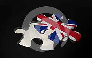 British Flag Puzzle Piece - Flag of Great Britain.