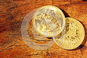 British gold sovereigns photo