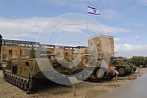 British heavy infantry tank Churchill at Yad La-Shiryon Armored Corps Museum at Latrun