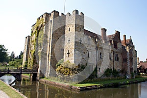 British historic moated castle in the south of England