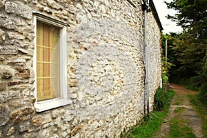 British stone house wall style scenic.