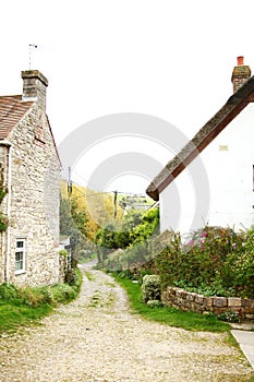 British stone house wall style scenic.