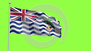 British Indian Ocean Territory Flag Slow Motion