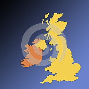 British Isles and Eire map