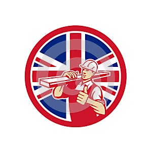 British Lumber Yard Worker Union Jack Flag Icon