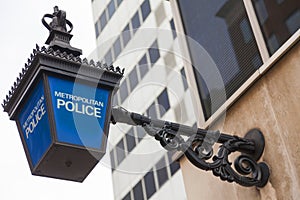 British Metropolitan Police Lamp Sign photo