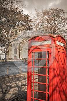 British old-fashioned icons - Red phone booth