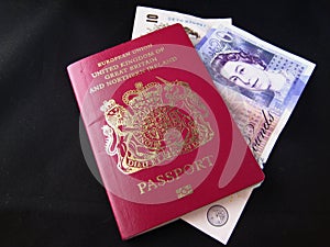 British Passport and money