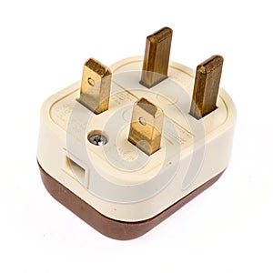 British plug isolated on white background