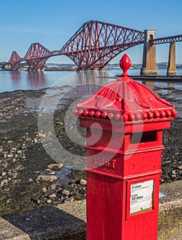 British Postbox And Forth Bridge