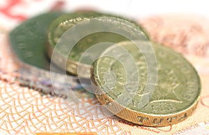 British Pound with bank notes