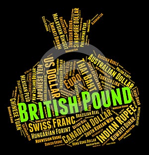 British Pound Indicates Forex Trading And Coinage