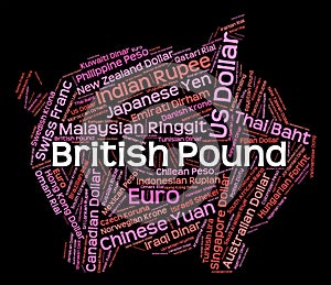 British Pound Shows Currency Exchange And Coinage