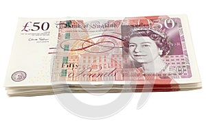 British pound sterling banknote bundle