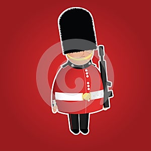British Queens Guard infantry character