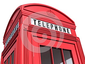 British red phone booth detail