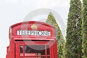 British red telephone booth