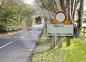 British road speed sign