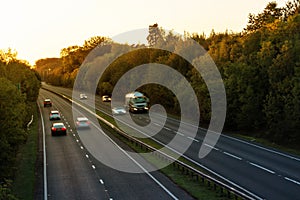 British road during sunset