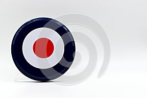 British Royal Air Force roundel. RAF. Symbol of mod music. Copy space isolated on white