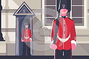 British royal guardsman queens soldier character