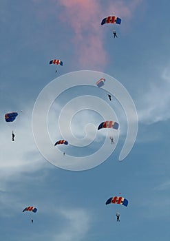 British sky diving team display