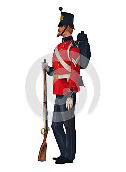 British soldier from 1850`s Crimean War - Infantry