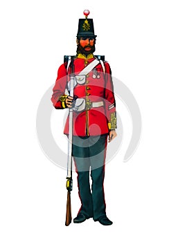 British soldier from 1850`s Crimean War - Infantry