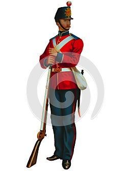 British soldier from 1850`s Crimean War - Royal Malta photo