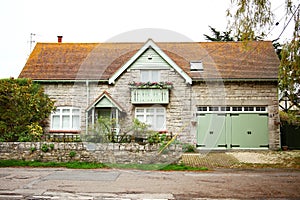 British stone house wall style scenic.