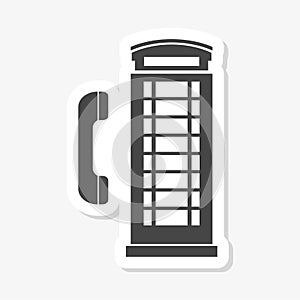 British Telephone Booth Isolated sticker