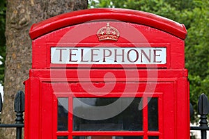 British telephone booth in London