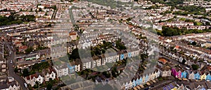 British terraced houses in the UK