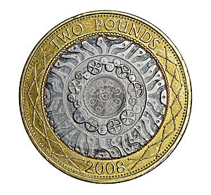 British two pound coin photo